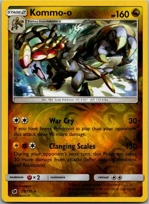 Pokémon-Karte Kommo-o Grandiras 77/111 Aufziehen der Sturmröte