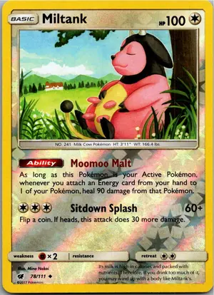 Pokémon-Karte Miltank 78/111 Aufziehen der Sturmröte