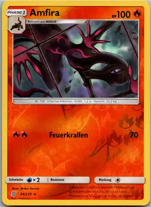 Pokémon-Karte Amfira 34/236 Bund der Gleichgesinnten