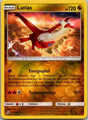 Pokémon-Karte Latias 153/236 Bund der Gleichgesinnten