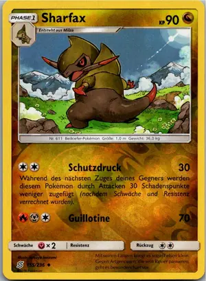 Pokémon-Karte Sharfax 155/236 Bund der Gleichgesinnten