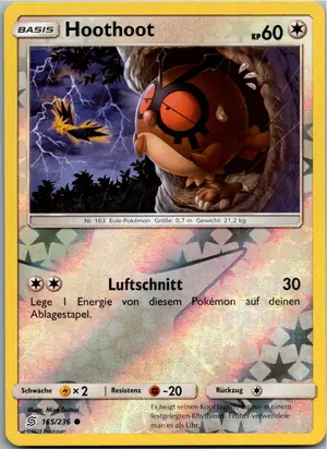 Pokémon-Karte Hoothoot 165/236 Bund der Gleichgesinnten