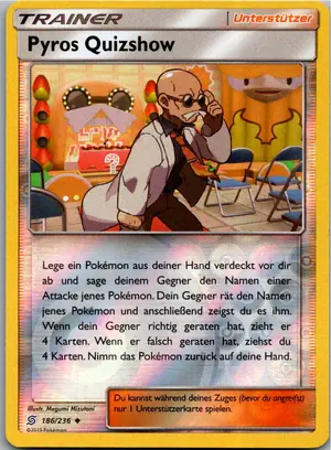 Pokémon-Karte Pyros Quizshow 186/236 Bund der Gleichgesinnten