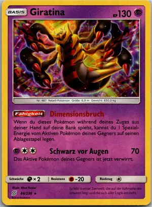 Pokémon-Karte Giratina 86/236 Bund der Gleichgesinnten