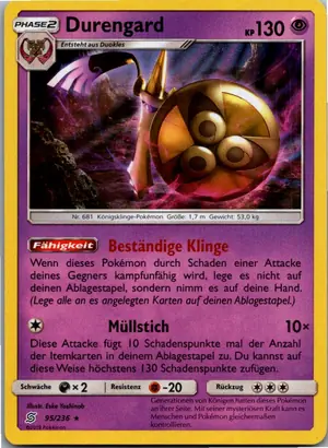 Pokémon-Karte Durengard 95/236 Bund der Gleichgesinnten