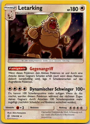 Pokémon-Karte Letarking 170/236 Bund der Gleichgesinnten