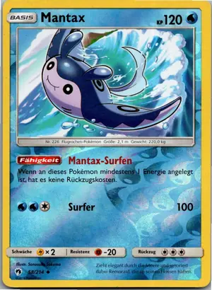 Pokémon-Karte Mantax 58/214 Echo des Donners