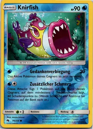 Pokémon-Karte Knirfish 70/214 Echo des Donners