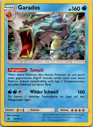 Pokémon-Karte Garados 20/70 Majestät Der Drachen
