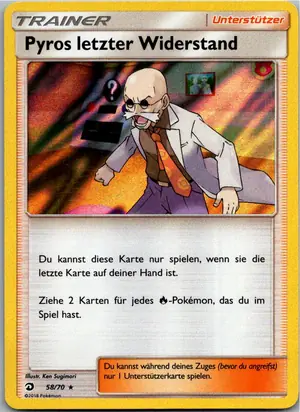 Pokémon-Karte Pyros letzter Widerstand 58/70 Majestät Der Drachen