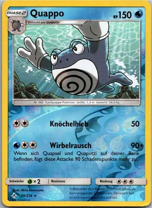 Pokémon-Karte Quappo 39/214 Kräfte im Einklang