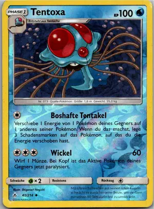 Pokémon-Karte Tentoxa 41/214 Kräfte im Einklang