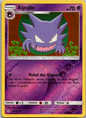 Pokémon-Karte Alpollo 69/214 Kräfte im Einklang