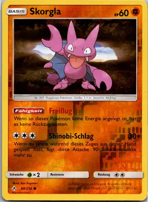 Pokémon-Karte Skorgla 98/214 Kräfte im Einklang