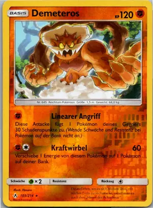 Pokémon-Karte Demeteros 103/214 Kräfte im Einklang