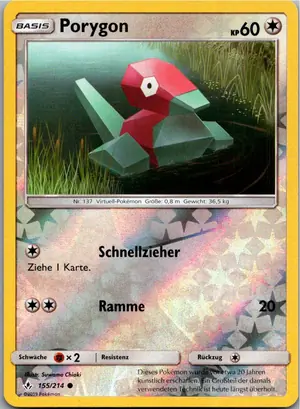 Pokémon-Karte Porygon 155/214 Kräfte im Einklang