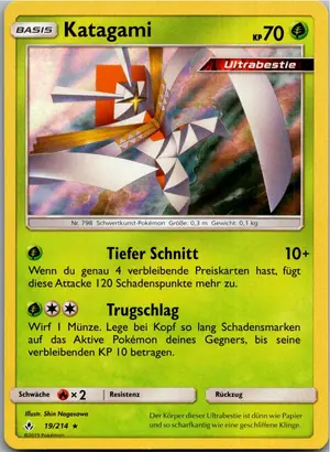 Pokémon-Karte Katagami 19/214 Kräfte im Einklang