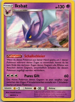 Pokémon-Karte Iksbat 66/214 Kräfte im Einklang
