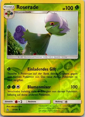 Pokémon-Karte Roserade 5/156 Ultra-Prisma