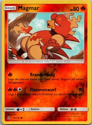 Pokémon-Karte Magmar 18/156 Ultra-Prisma