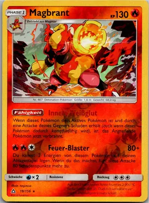 Pokémon-Karte Magbrant 19/156 Ultra-Prisma