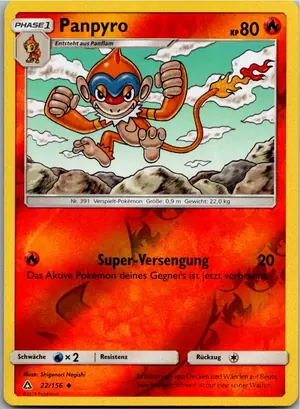 Pokémon-Karte Panpyro 22/156 Ultra-Prisma