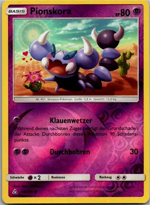 Pokémon-Karte Pionskora 54/156 Ultra-Prisma
