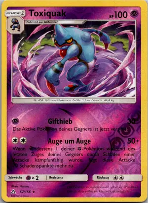 Pokémon-Karte Toxiquak 57/156 Ultra-Prisma