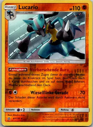 Pokémon-Karte Lucario 67/156 Ultra-Prisma