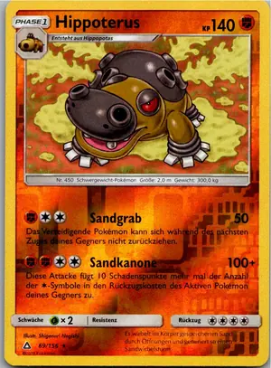 Pokémon-Karte Hippoterus 69/156 Ultra-Prisma