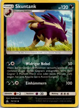 Pokémon-Karte Skuntank 76/156 Ultra-Prisma