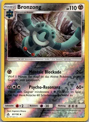 Pokémon-Karte Bronzong 87/156 Ultra-Prisma