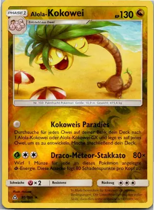Pokémon-Karte Alola-Kokowei 95/156 Ultra-Prisma