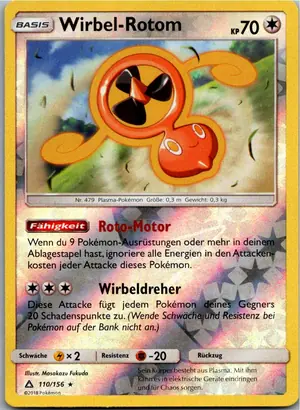 Pokémon-Karte Wirbel-Rotom 110/156 Ultra-Prisma