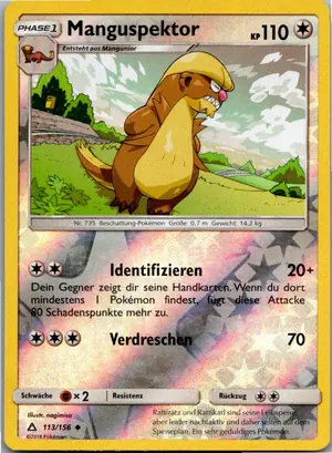 Pokémon-Karte Manguspektor 113/156 Ultra-Prisma