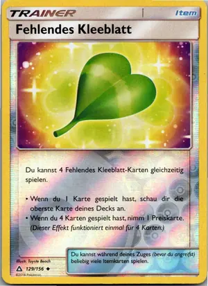 Fehlendes Kleeblatt Exemplar 2,25 €