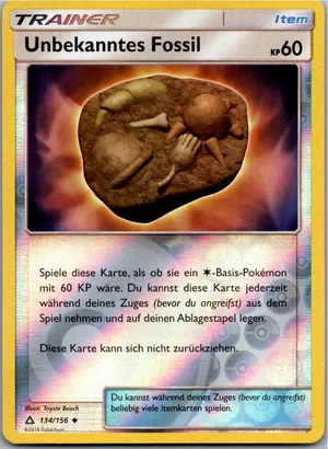 Pokémon-Karte Unbekanntes Fossil 134/156 Ultra-Prisma