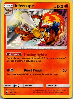 Pokémon-Karte Infernape Panferno 23/156 Ultra-Prisma