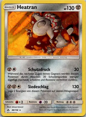 Pokémon-Karte Heatran 88/156 Ultra-Prisma