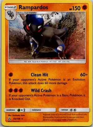 Pokémon-Karte Rampardos Rameidon 65/156 Ultra-Prisma