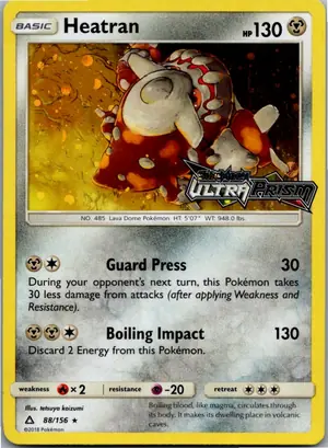 Pokémon-Karte Heatran 88/156 Ultra-Prisma