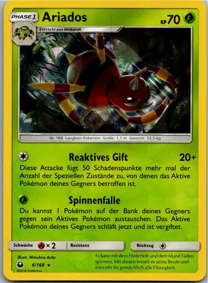 Pokémon-Karte Ariados 6/168 Sturm Am Firmament