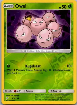 Pokémon-Karte Owei 8/181 Teams Sind Trumpf