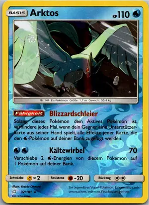 Pokémon-Karte Arktos 32/181 Teams Sind Trumpf