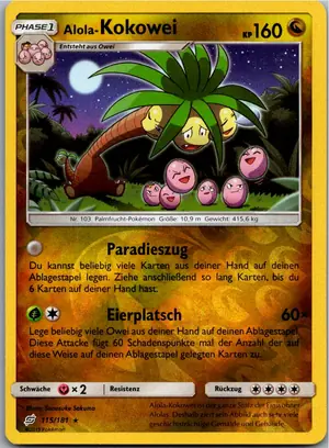 Pokémon-Karte Alola-Kokowei 115/181 Teams Sind Trumpf