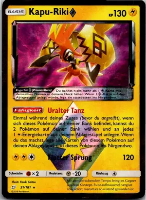 Pokémon-Karte Kapu-Riki Prisma-Stern 51/181 Teams Sind Trumpf