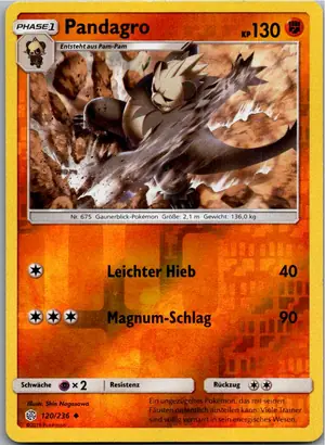 Pokémon-Karte Pandagro 120/236 Welten im Wandel