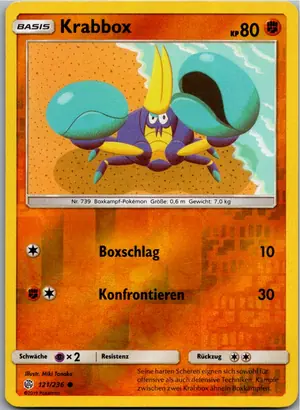 Pokémon-Karte Krabbox 121/236 Welten im Wandel