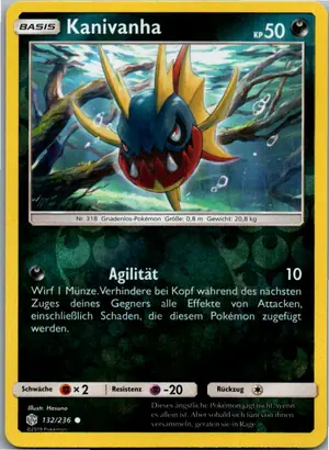 Pokémon-Karte Kanivanha 132/236 Welten im Wandel