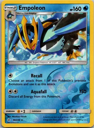 Pokémon-Karte Empoleon Impoleon 56/236 Welten im Wandel